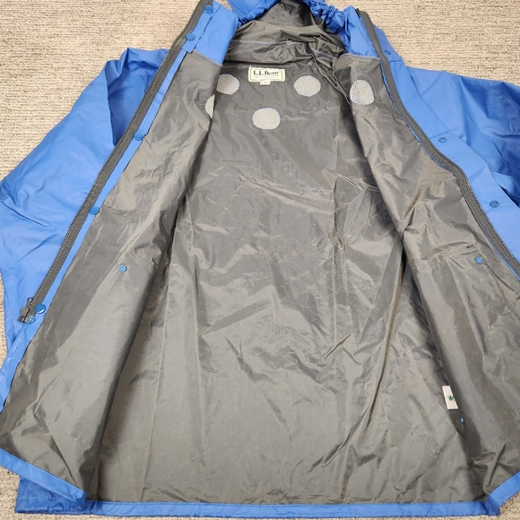 L.L. Bean Freeport, Maine Rain Suit Mens Large Blue Coat Pant Waterproof Set - Picture 4 of 14